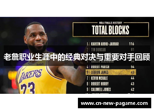 老詹职业生涯中的经典对决与重要对手回顾 老詹职业生涯中的经典对决与重要对手回顾